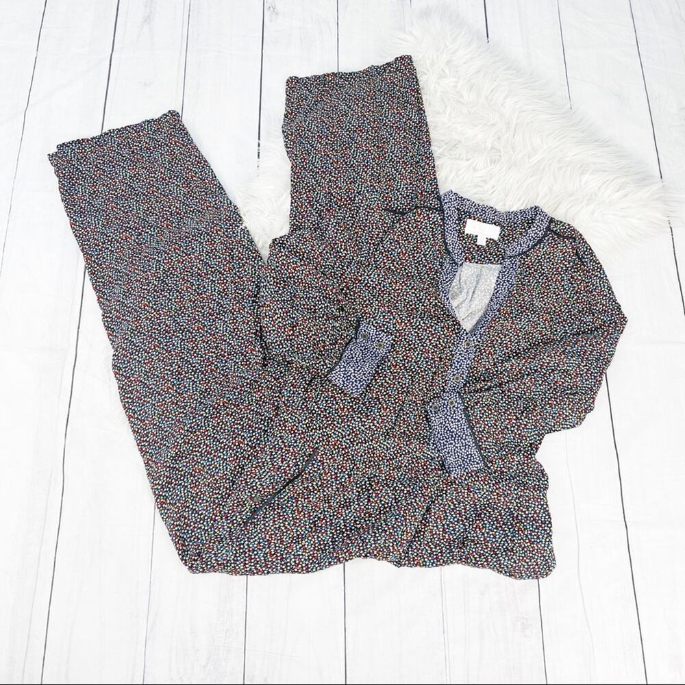 Anthropologie ett twa Christine Straight‎ Silken Jumpsuit Front pocket 14 - Picture 2 of 6
